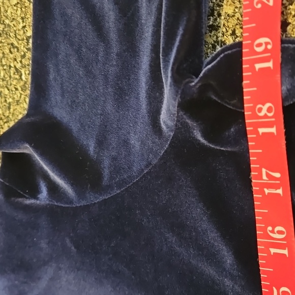 VTG 80's Talbots Blue Velvety Velour Maxi Dress with Jacket Women size M petite - Picture 14 of 15